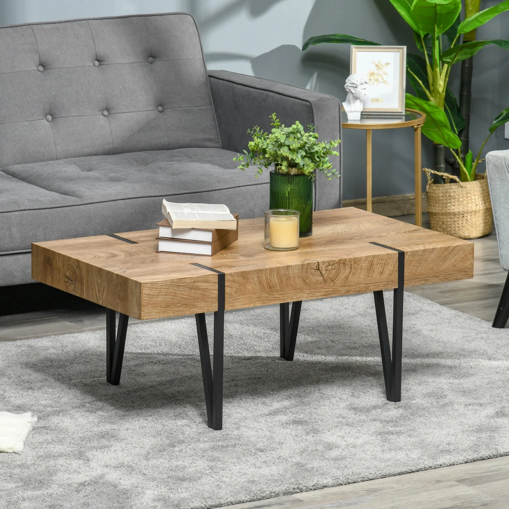 Tavolino da caff¨¨ ¨C zephmum ¨C Nero + Marrone 105x60x42 cm