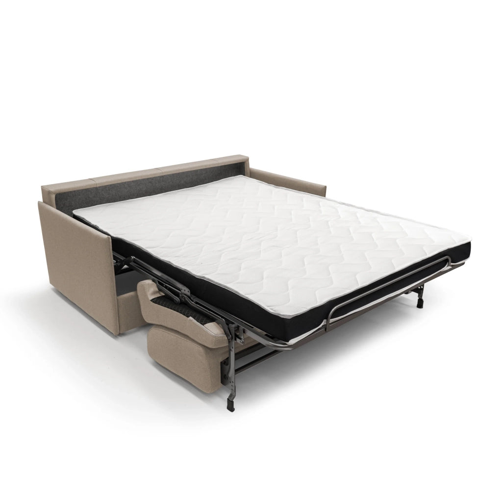 Evans Divano letto matrimoniale in tessuto impermeabile T13 169 cm (mat. 140x197) beige