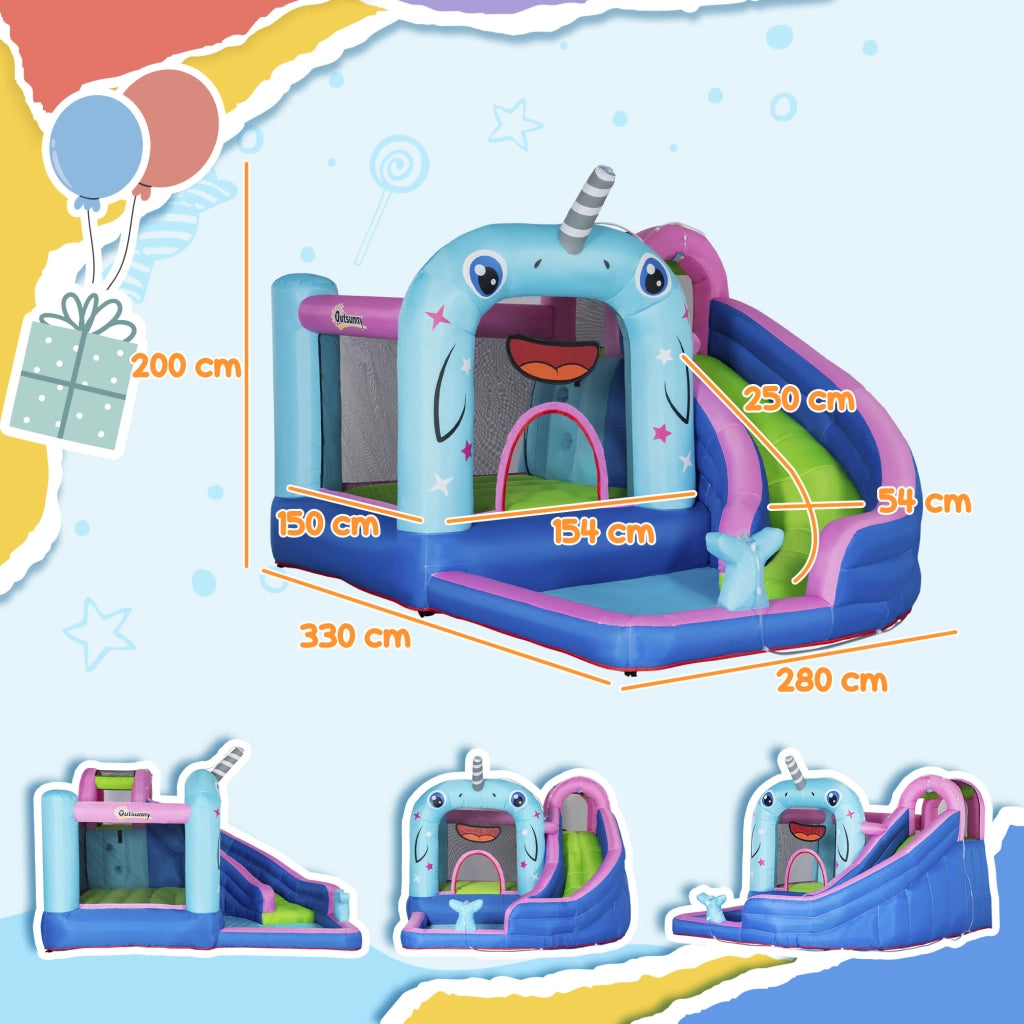Castello Gonfiabile con Scivolo e Piscina ¨C Xylo ¨C 330x280x200 cm
