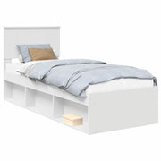 Letto singolo | Letto per adulti | Struttura del letto Bianco 75 x 190 cm Pino massello