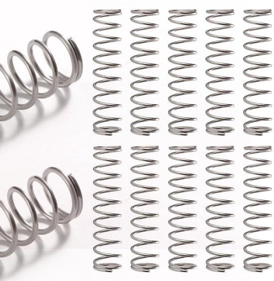 10 pezzi 1.2 * 12 * 50 mm Druccioli in acciaio inossidabile a spirale per allungamento - per progetti di riparazione DIY e di negozio