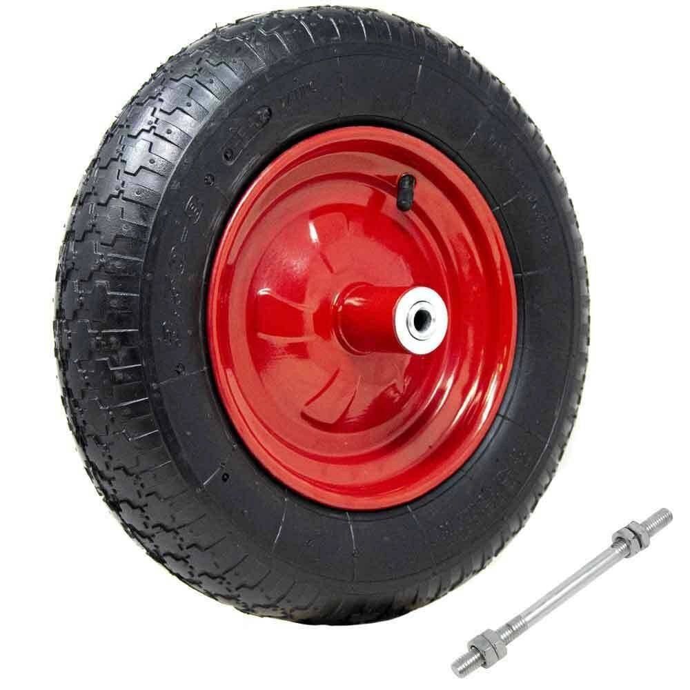 Trade Shop - Ruota Pneumatica Per Carriola Diametro Da 35cm In Gomma 3.50-8 Modello Vespa -