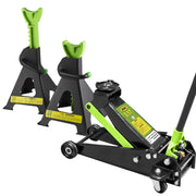 Sollevatore idraulico a carrello 3.5 t con coppia cavalletti 3.5 t cric auto portata 3.5 ton con alzata da 145 a 500 mm perfetto kit officina e garage