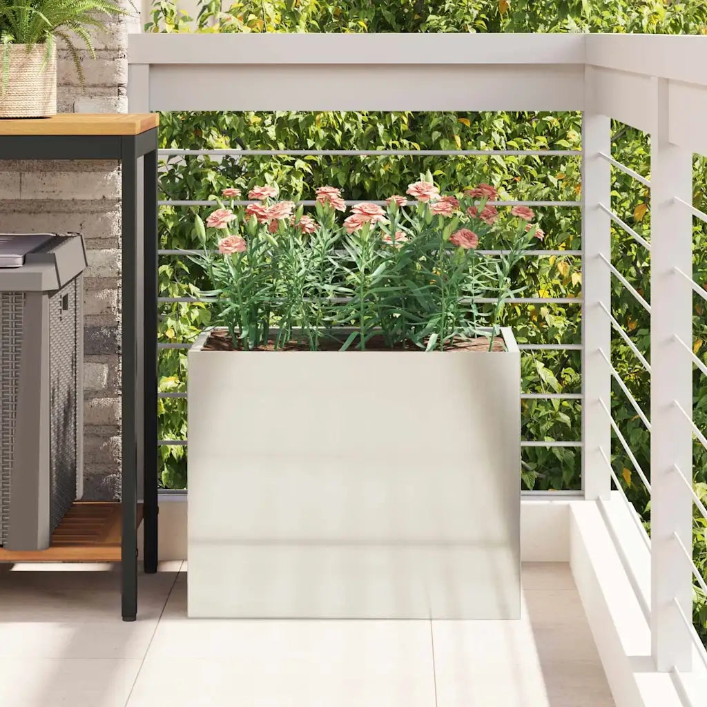 Vaso da giardino Acciaio zincato 50 x 32 x 40 cm 876355