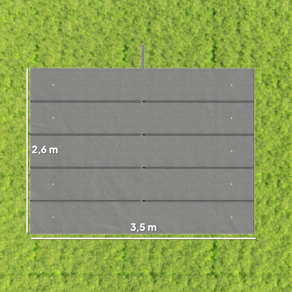 Tetto di ricambio per pergola 4x3m ¨C Xylo ¨C Retrattile poliestere grigio chiaro