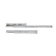 Set di guide per cassetti a scomparsa Silver, estrazione totale, chiusura soft, profondità 450 mm, Acciaio, Zincato b..