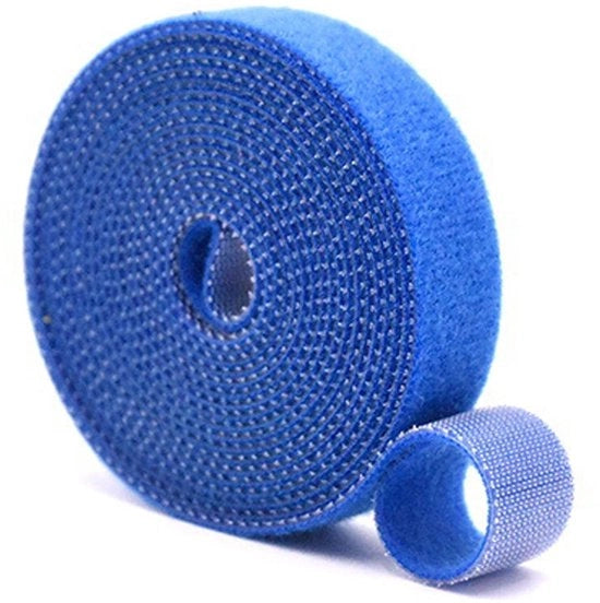 Tape di fissaggio riutilizzabile - Cinghia per cavi - Gestione cavi - Nylon - Autoadesivo - Larghezza 2 cm - Lunghezza 5 metri