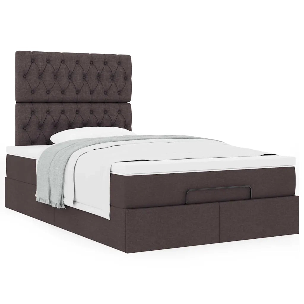 vidaXL Struttura Letto Pouf con Materasso 80x200 cm in Tessuto
