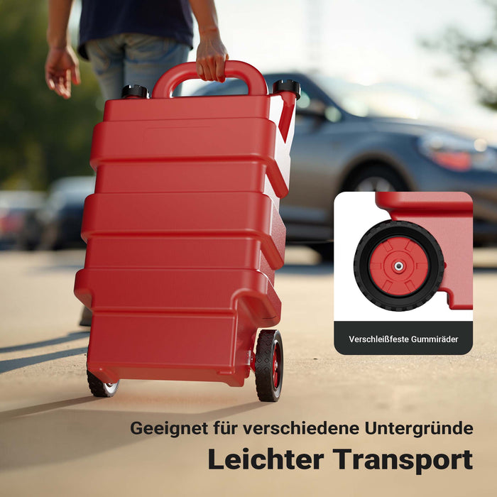 Serbatoio per trasporto gasolio e benzina da 60 l con pompa 75W da 14 l/min, serbatoio carburante portatile, contenitore mobile per carburante