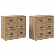 Credenza | Sideboards 2 pcs Rovere artigianale 70 x 35,5 x 67,5 cm