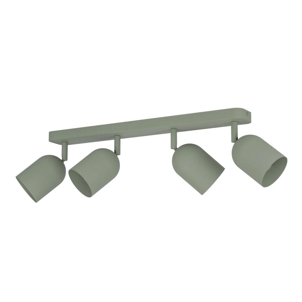 Faretti E Spot Moderno Tilston Acciaio Verde 4 Luci E14 Ip20