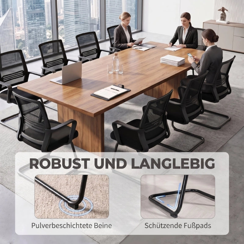 SEDIA Conferenza ergonomica Set da 2 pezzi 58,5x57,5x93 cm Nero Mesh