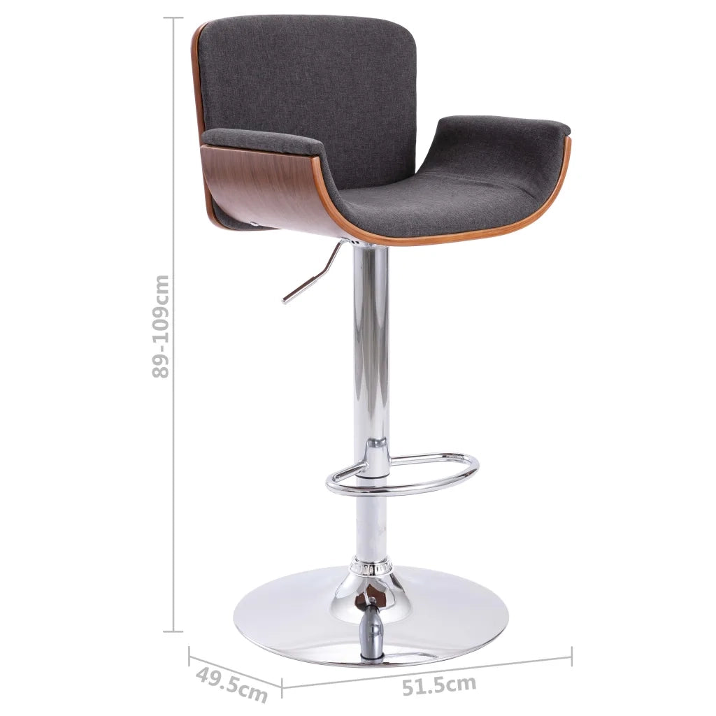 Sgabello da Bar Grigio in Tessuto cod mxl 62558