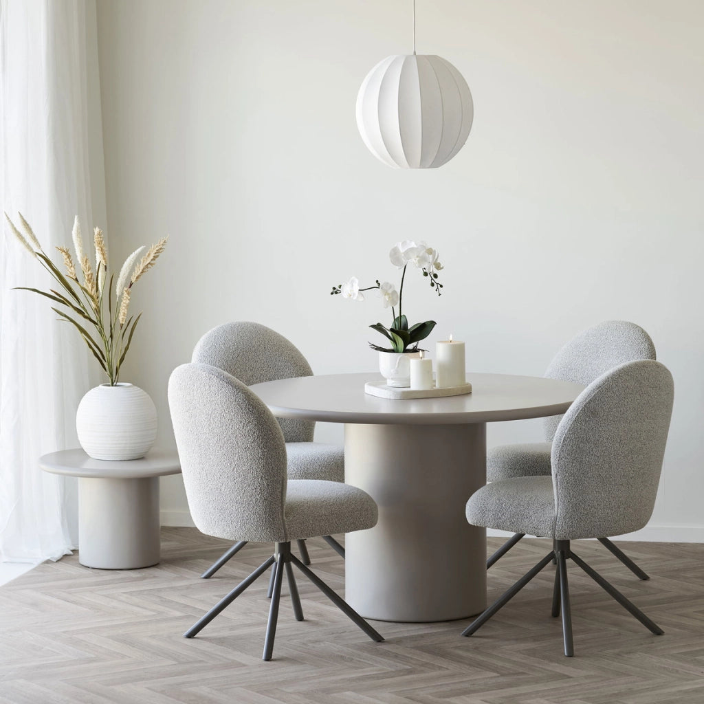 Vaso Decorativo HN11, Bianco, Ceramica, 30x30x28,5 cm