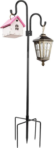 Tavolo da giardino a forma di Y da 234 cm con doppia staffa e base a 5 punte - ideale per dispensatori per uccelli, vasi per piante e lampade da giardino
