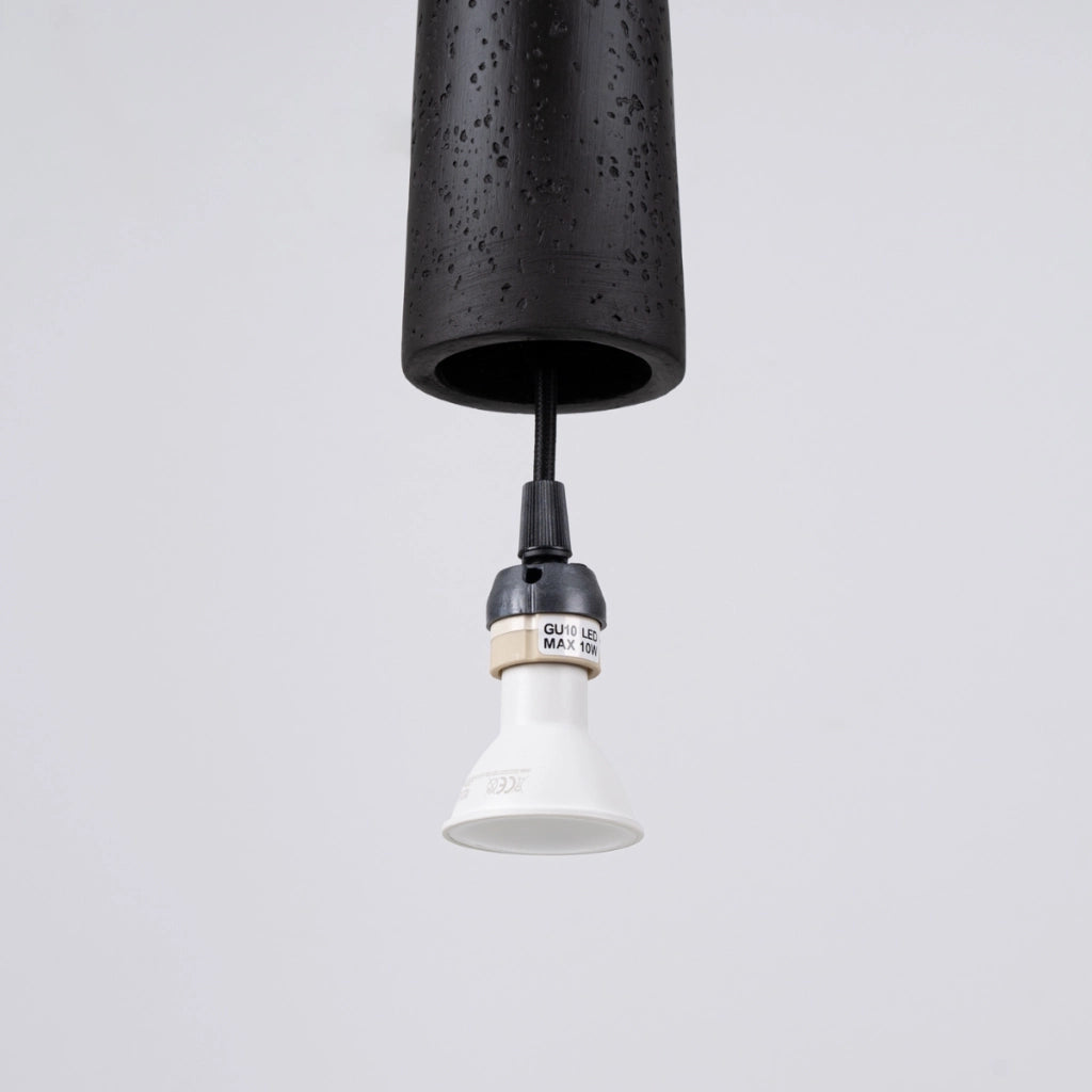 Lampada a sospensione ELECTRA in cemento nero