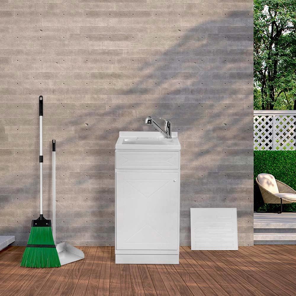 Mobile Lavatoio in Kit bianco 45x50 cm  completo di asse lavapanni