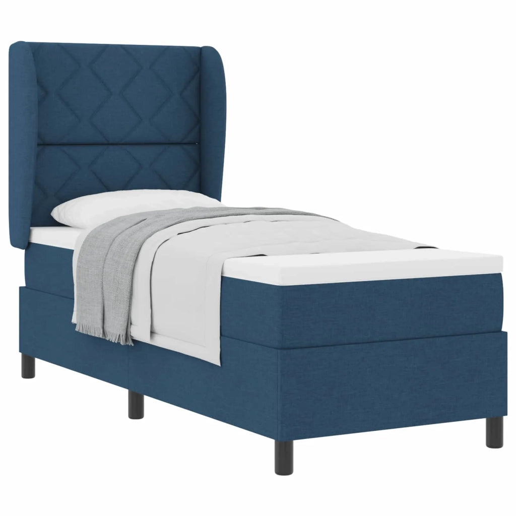 Letto a molle con materasso Blu 80 x 200 cm Tessuto 3340598