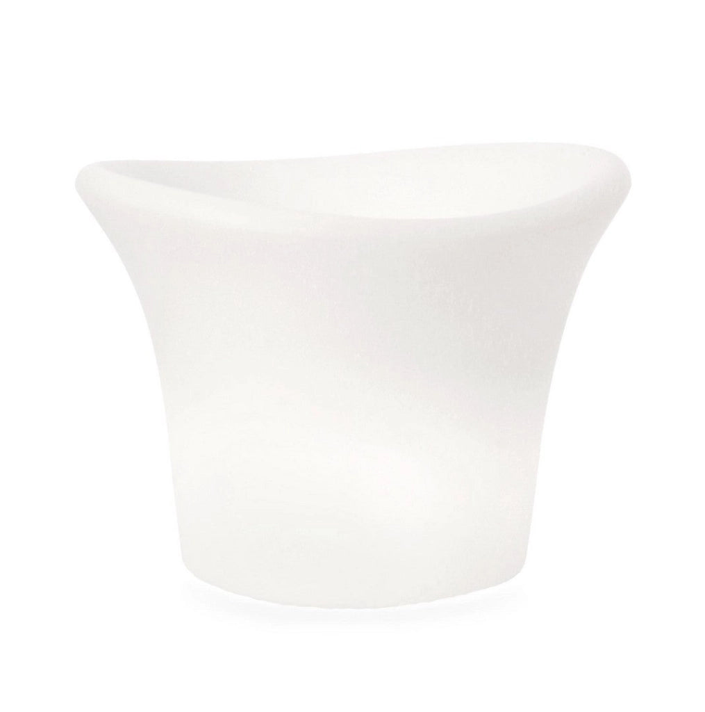 Lampada a Led da Giardino 37x32x28 cm in Plastica Dave Bianca