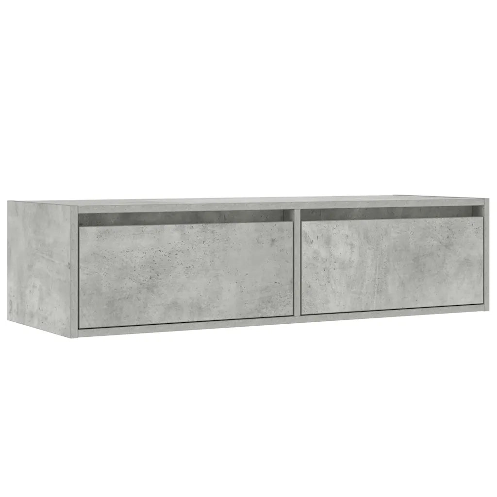 Mobile Porta TV con Luci LED Grigio Cemento 100X35,5x25 cm 860241