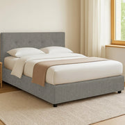 Preston, Letto Matrimoniale Sfoderabile Made in Italy, Grigio Cenere