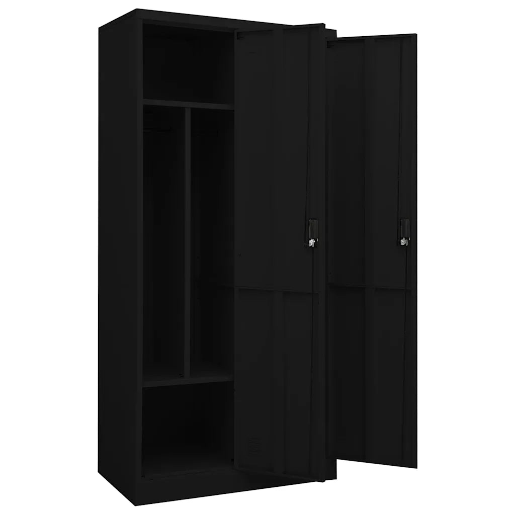 Armadio Nero 80x50x180 cm in Acciaio cod mxl 69950