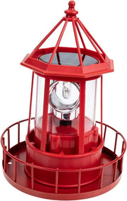 Lampada da giardino alimentata da energia solare con lampada a LED rotante (rosso).