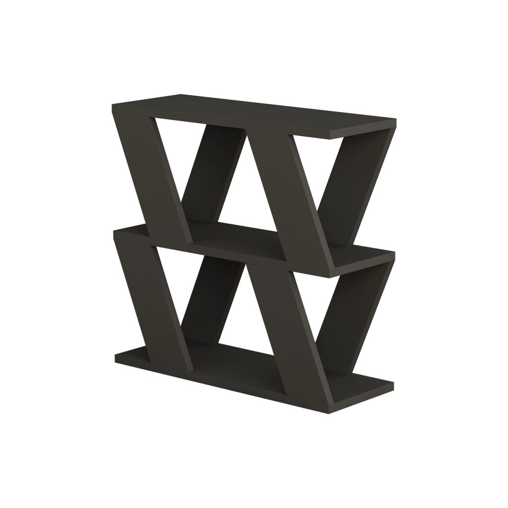 Tavolino laterale in legno "Lazena" - 60 x 22 x 57 cm - Antracite