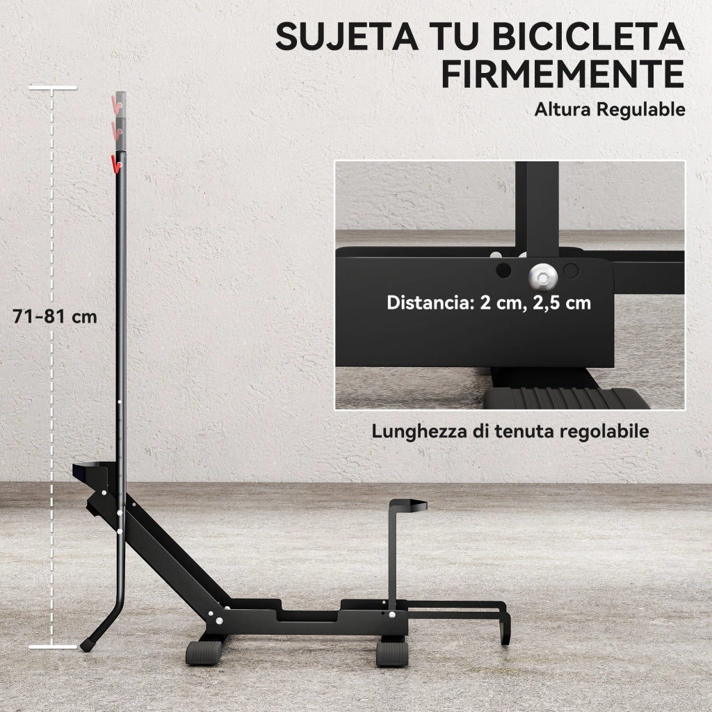 Supporto Biciclette Pieghevole ¨C Zephmum ¨C 75x41x71-81 cm Nero