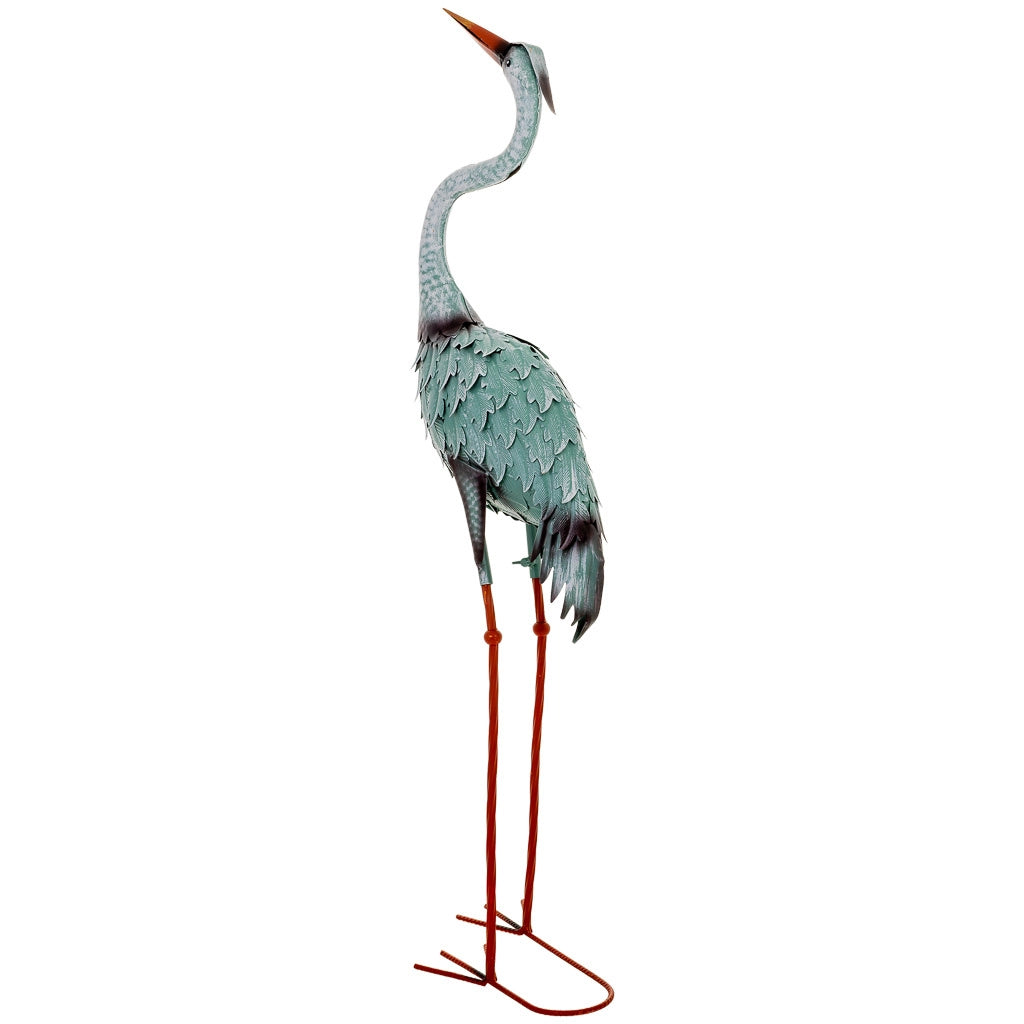 Figura decoración de metal verde  26x20x92h cm