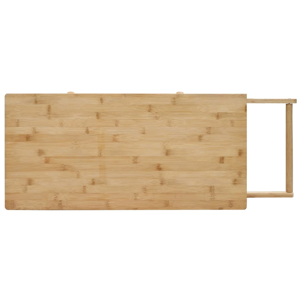 Carrello da Cucina con Ruote Naturale 90,5 x 36 x 86,5 cm Bambù 42028293