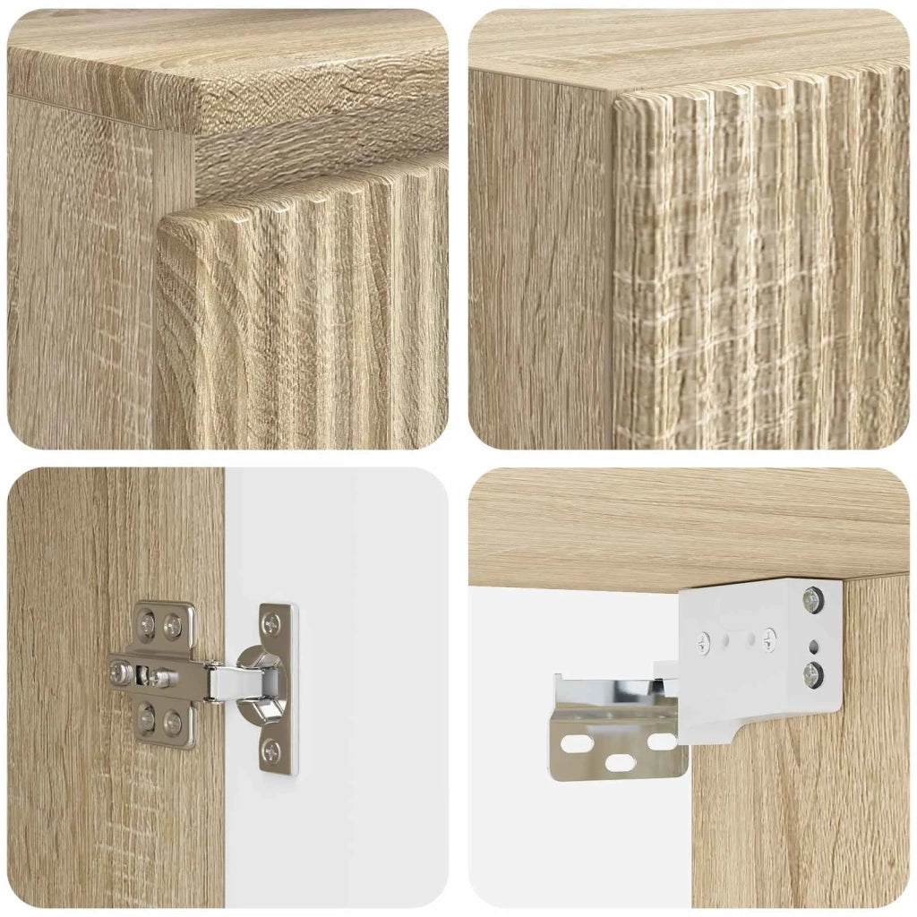 Set di mobili per il bagno 3 pz Rovere Sonoma 3406065