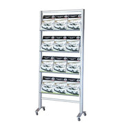 Espositore con 4 ripiani 3 A4 il lamiera microforata