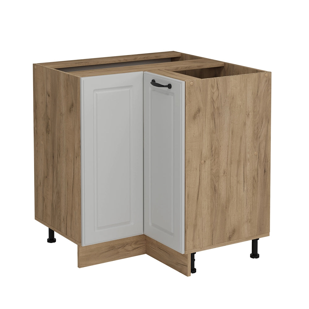 Mobile ad angolo cucina R-Line Bianco rustico/Rovere dorato 75.6 cm senza piano di lavoro Vicco