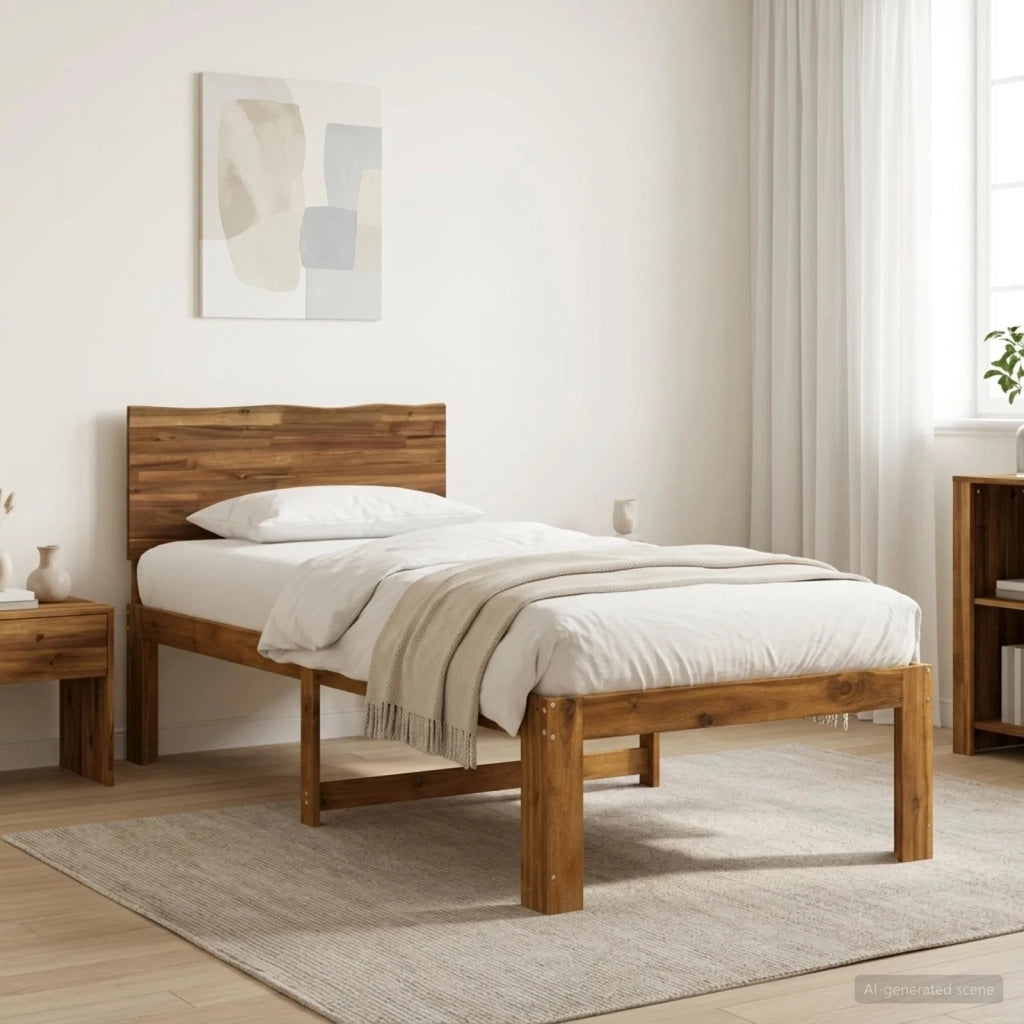 Letto Singolo con Testiera ROSTOCK Naturale 75 x 190 cm 903396