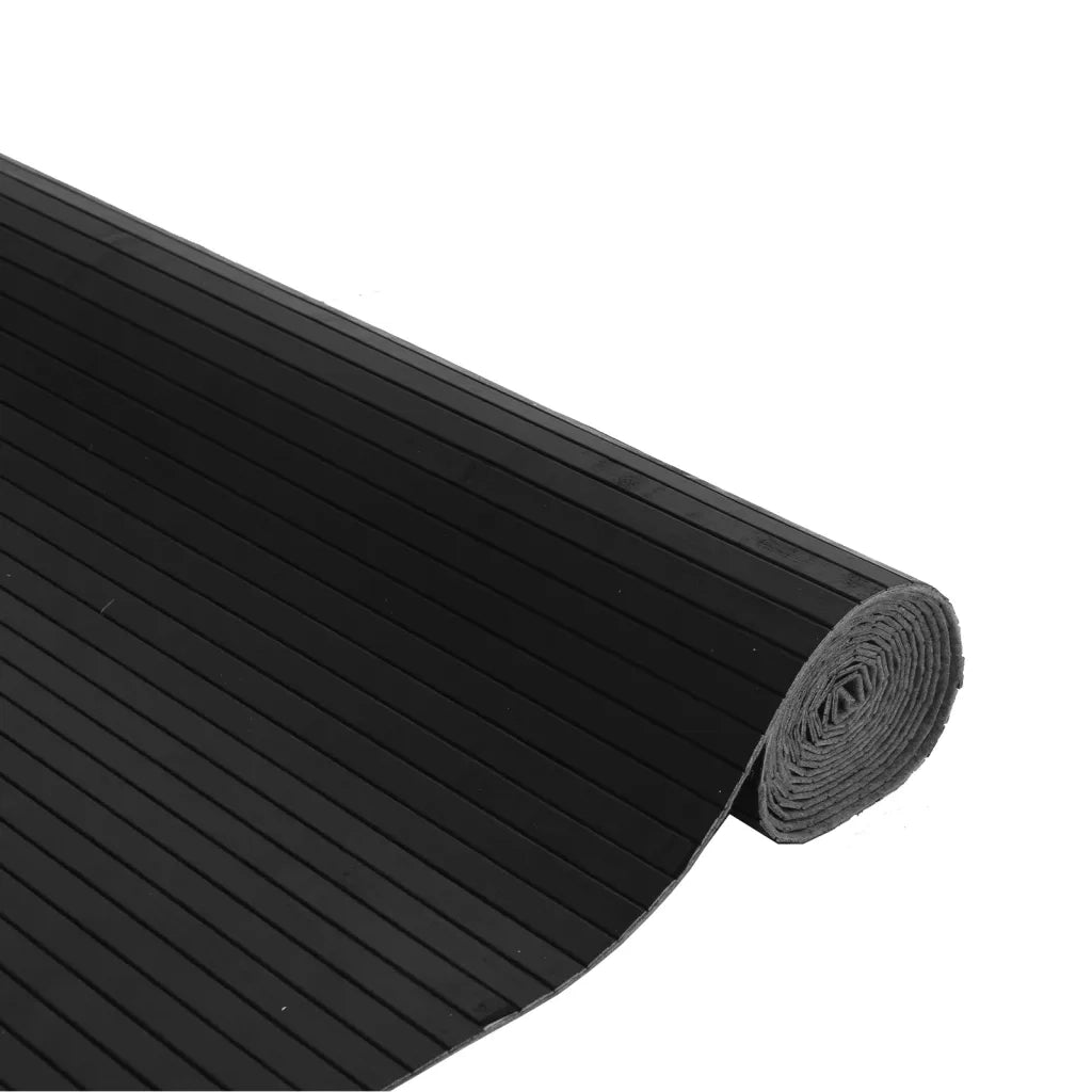 Tappeto Rettangolare Nero 80x300 cm in BambÃ¹