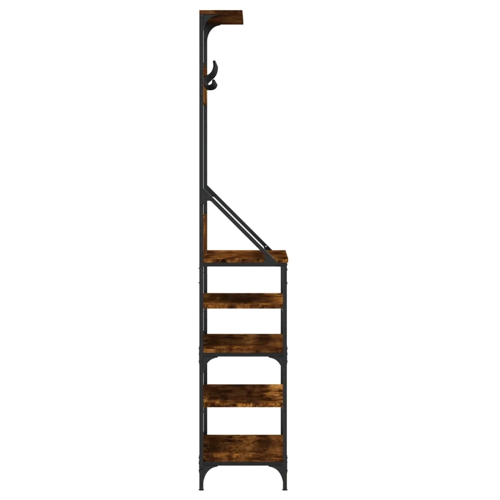 Appendiabiti con Porta Scarpe Rovere Fumo 70x34x184 cm CFW4675360