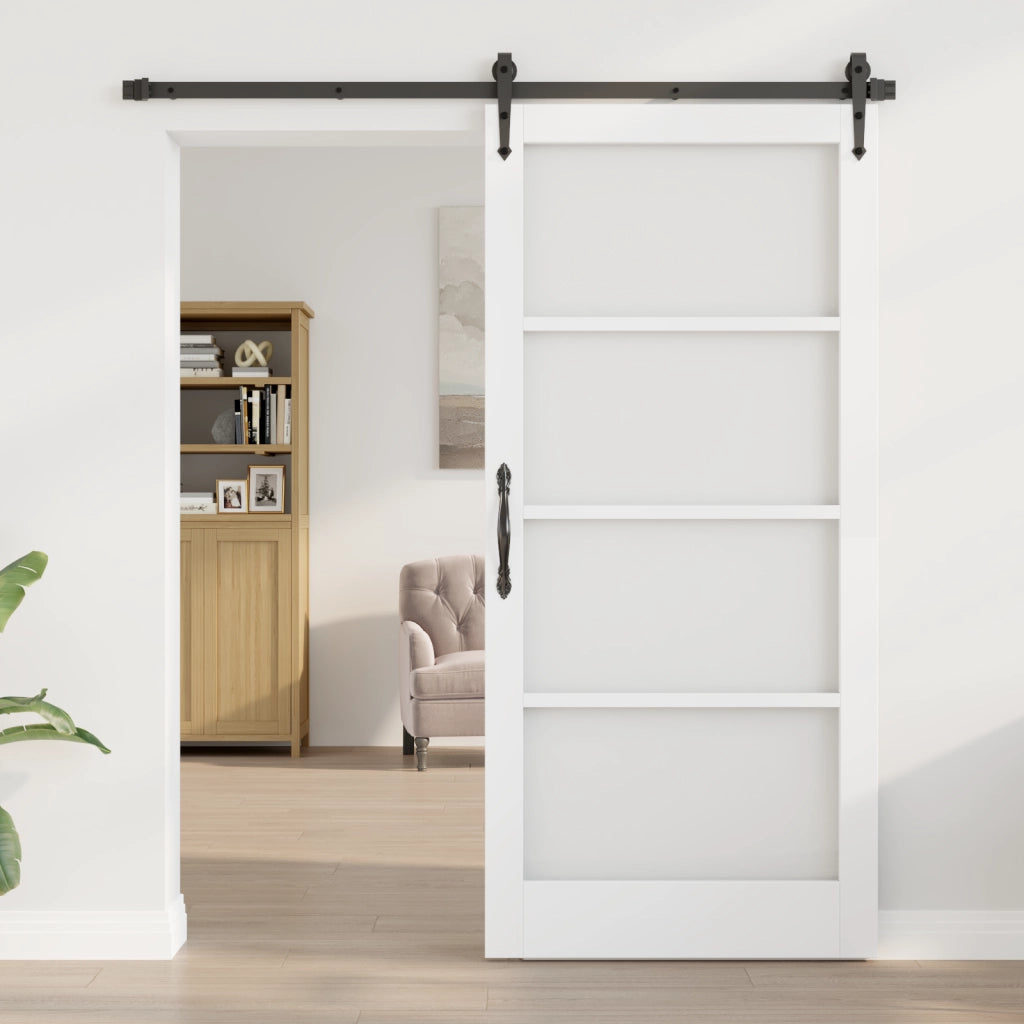 porta interna con vetro "ORKDAL" bianca 93x202x4 cm
