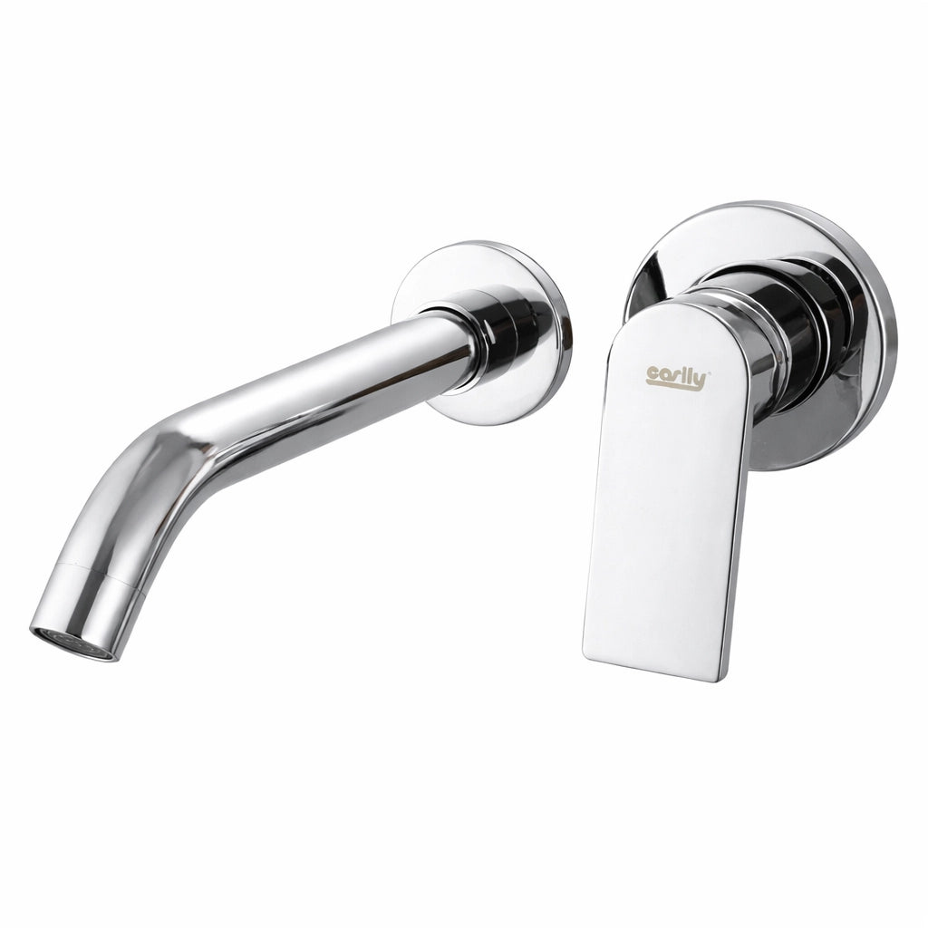 Rubinetto Lavabo Incasso Cromato a Parete Miscelatore 2 Fori 94006