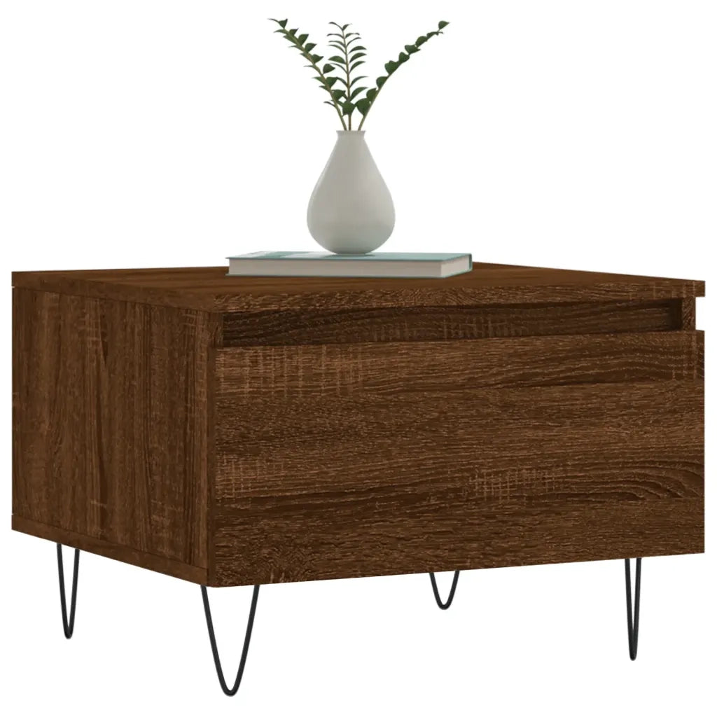 2 pz Tavolini salotto | Tavolino da caff¨¨ | Tavolino da Soggiorno Rovere Marrone 50x46x35 Legno Multistrato