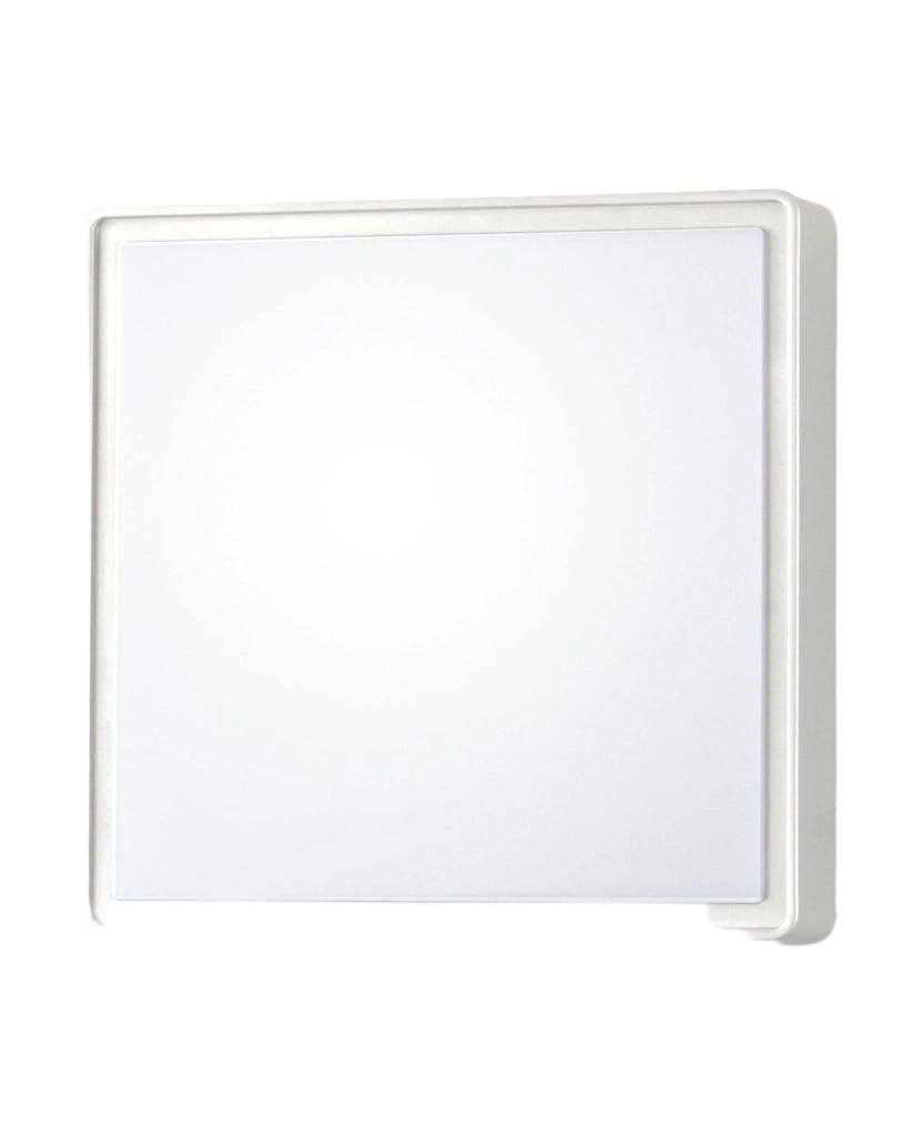 Oban Plafoniera Quadrata IP65 in Policarbonato Bianco per Esterni ed Interni, Attacco E27 2x30W Max, Grado di Protezione Elevato, Codice 3225-65-102