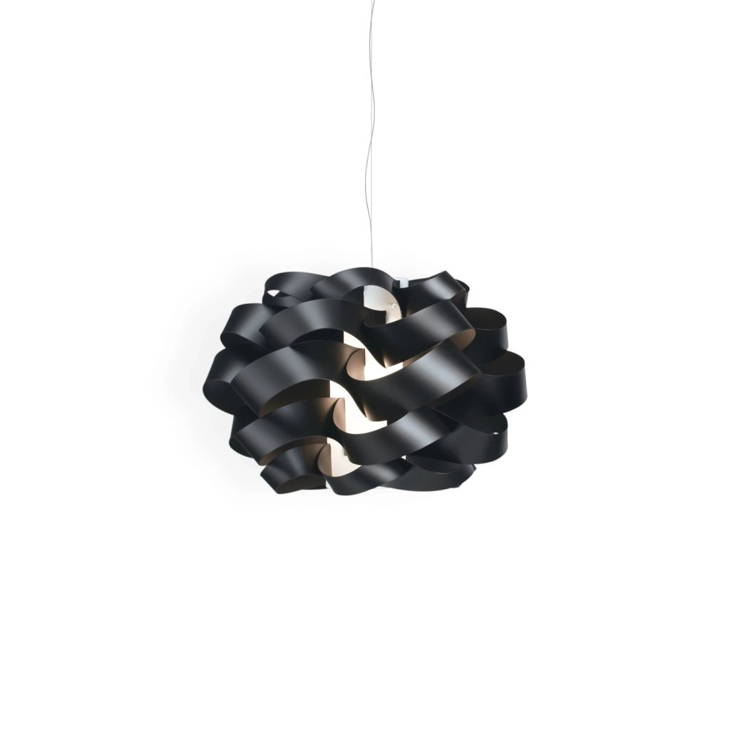Sospensione Moderna Cloud Polilux ® Nero E Metallo Cromo 1 Luce E27