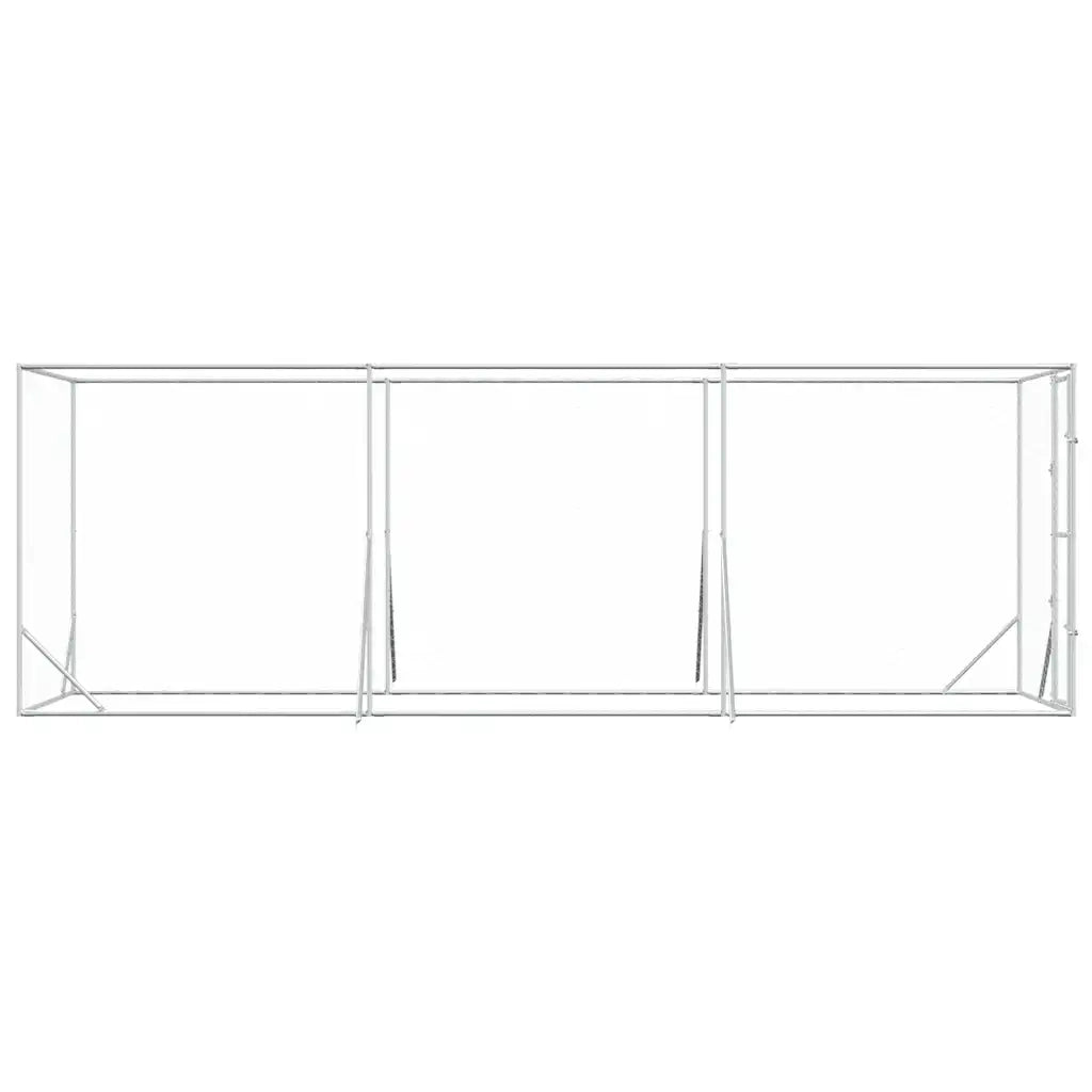 Cuccia per Cani da Esterno Argento 2x6x2 m Acciaio Zincato CFW4100318
