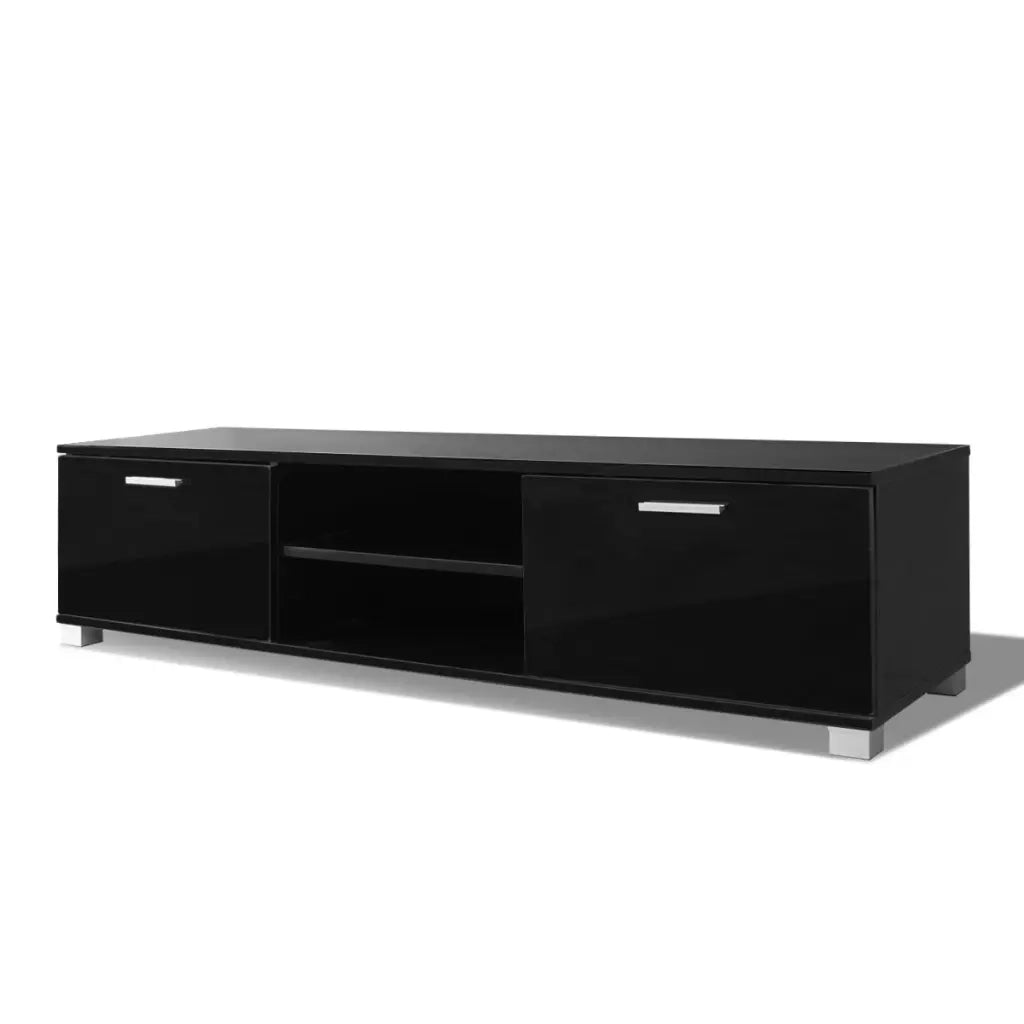 Mobile Porta TV-Credenza per TV Nero Lucido 140x40,5x35 cm