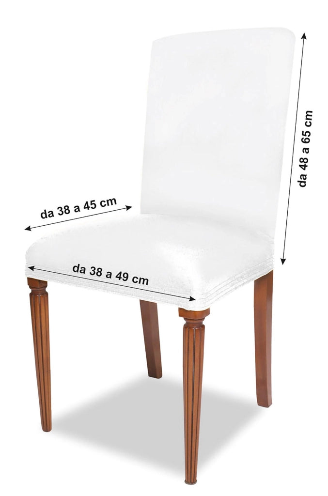 Set 2 Coprisedie con Schienale Elasticizzati in Poliestere Marrone