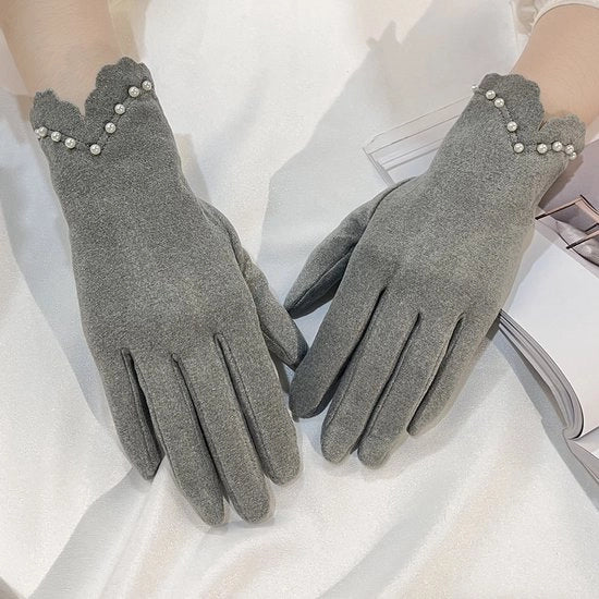Giacche per mani invernali per donne, impermeabili e resistenti al freddo, vento e caldo (2 paia, grigio)