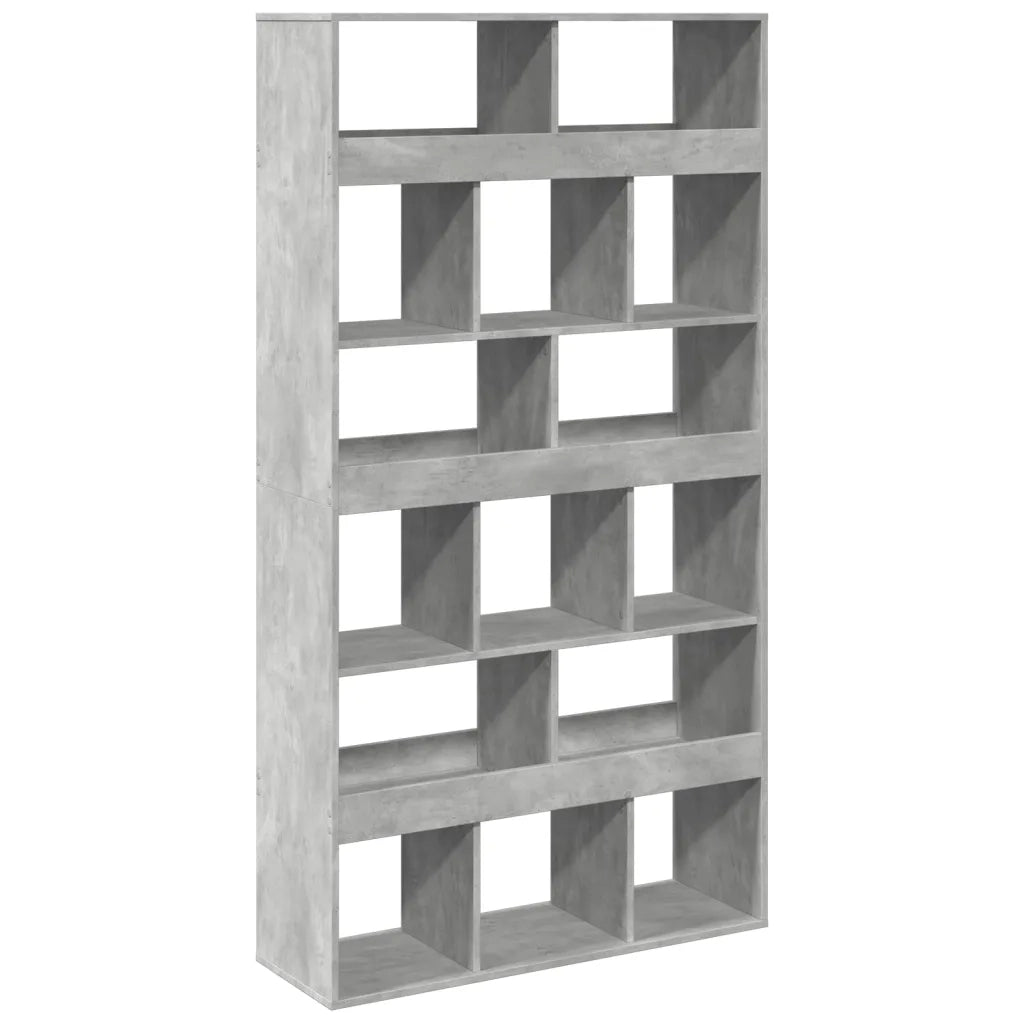 Libreria-Scaffale per Libri-Mobile di Stoccaggio Grigio Cemento 100x33x187,5 cm in Truciolato 643154