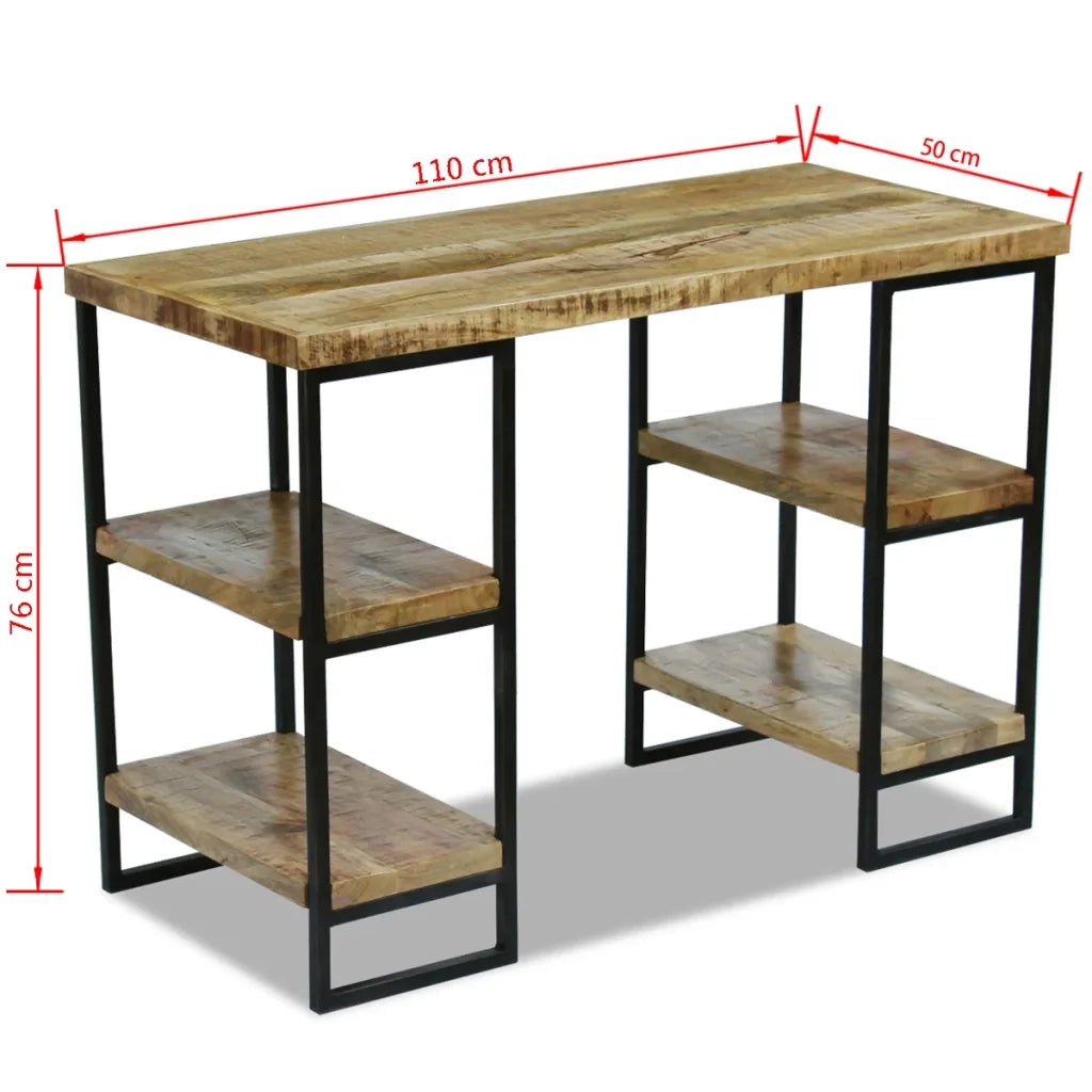 Scrivania da Ufficio in Legno di Mango 110x50x76 cm cod mxl 67954