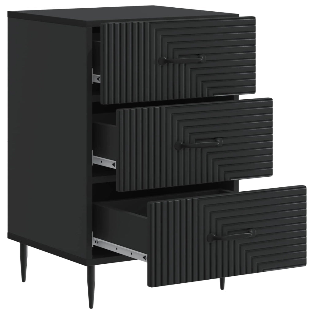 Armadio da Notte Nero 43 x 41 x 66,5 cm Legno ingegnerizzato 894786