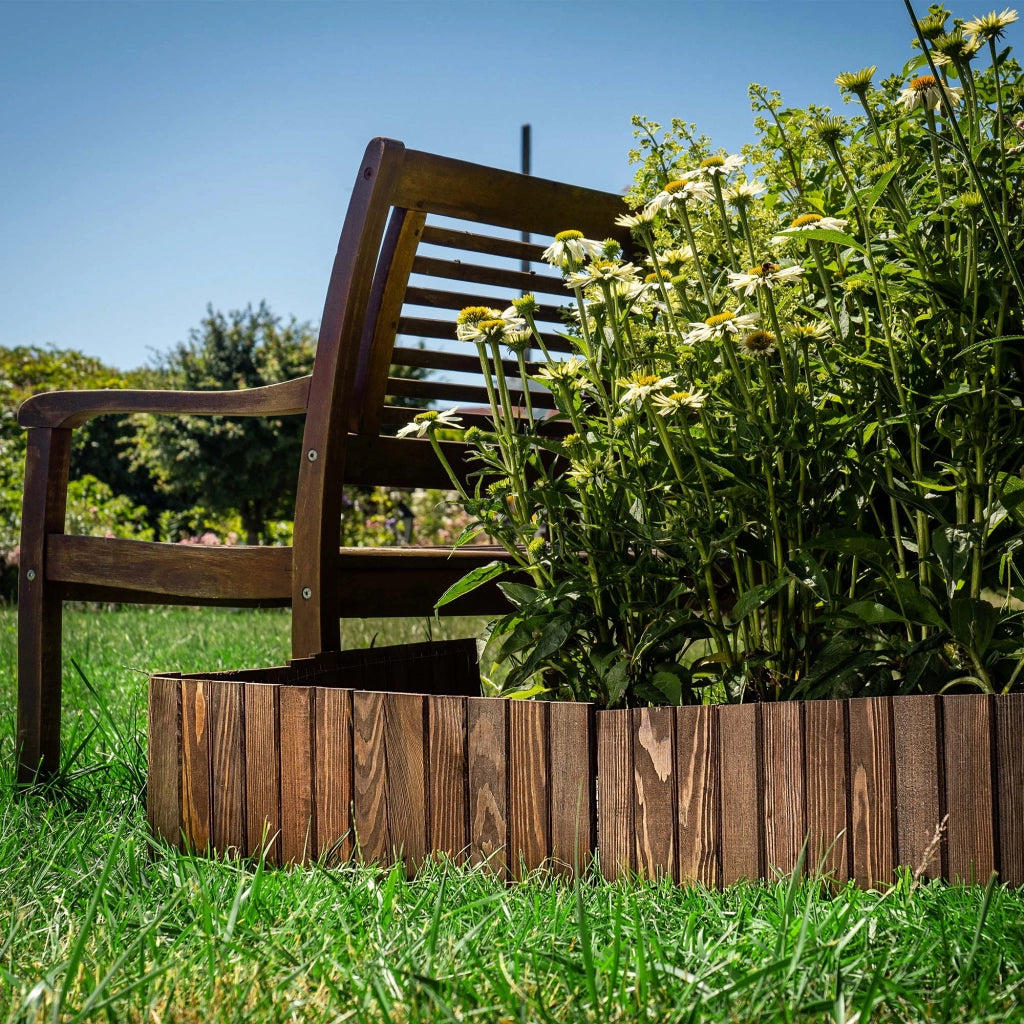 Recinzione da giardino in legno KADAX Palisade, infissa nel terreno, colore marrone, 20x116 cm.